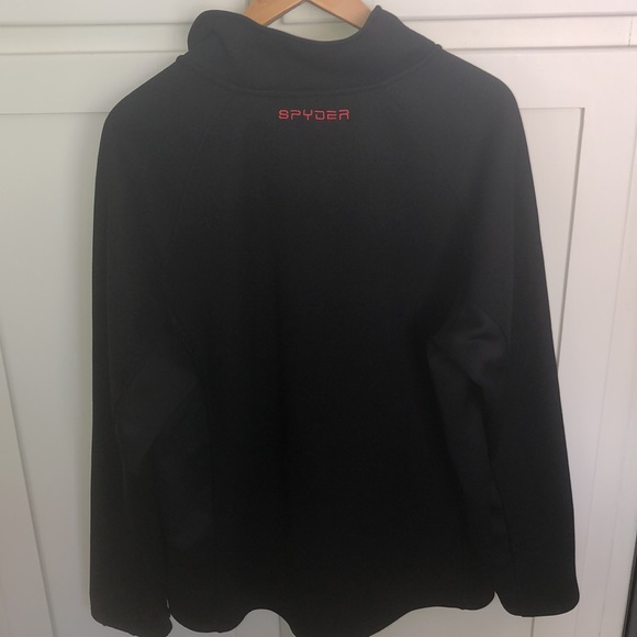 Spyder Quarter Zip Jacket - Men’s Large (Black / Red) - Picture 3 of 3